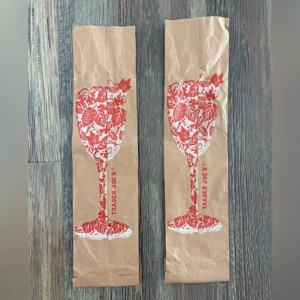 Trader Joe’s Empty Paper Shopping Grocery Bags (9), Wine Bags (2) Various Styles
